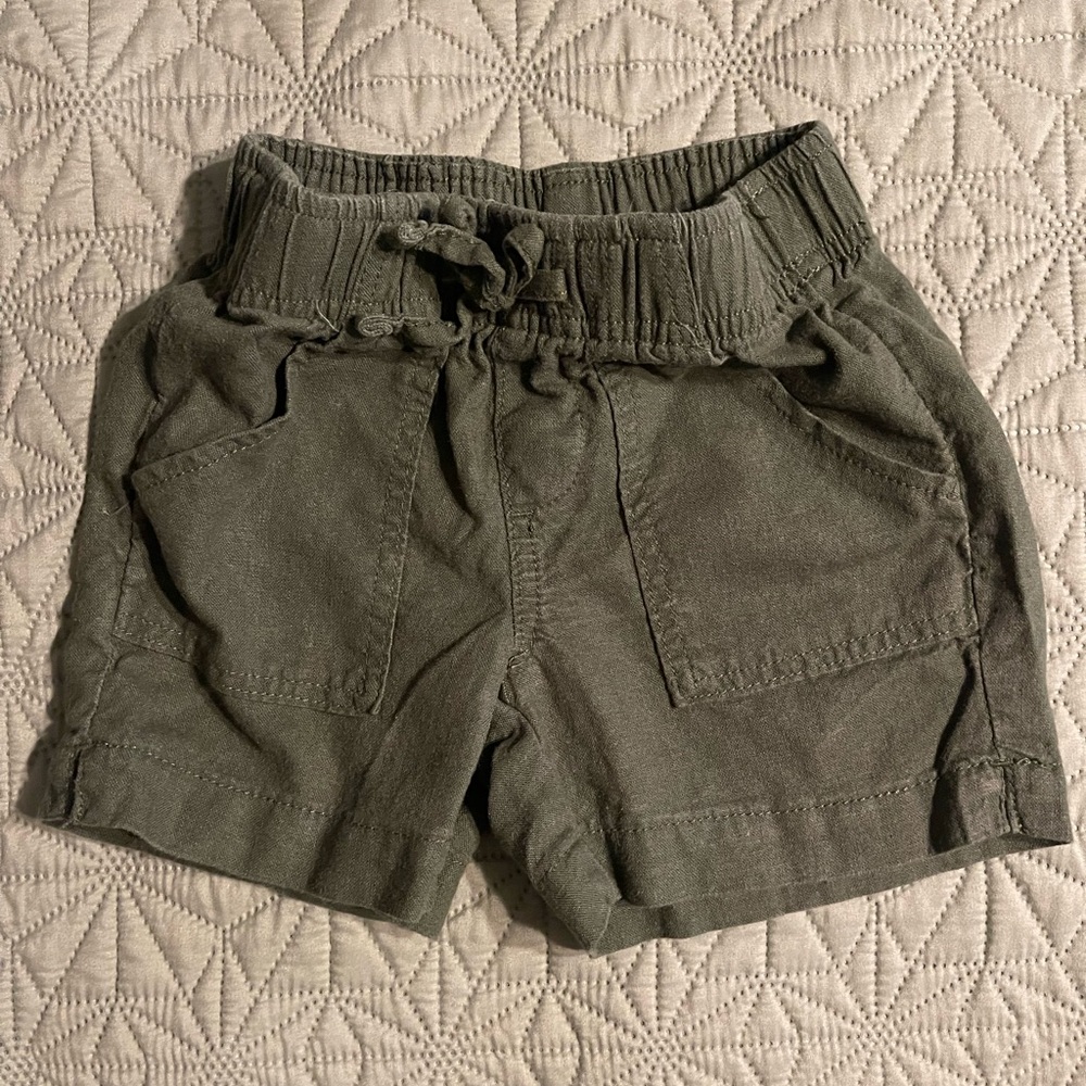 Olive Green Kids Shorts